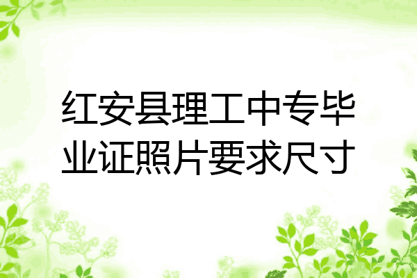 红安县理工中专毕业证照片要求尺寸
