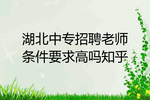 湖北中专招聘老师条件要求高吗知乎