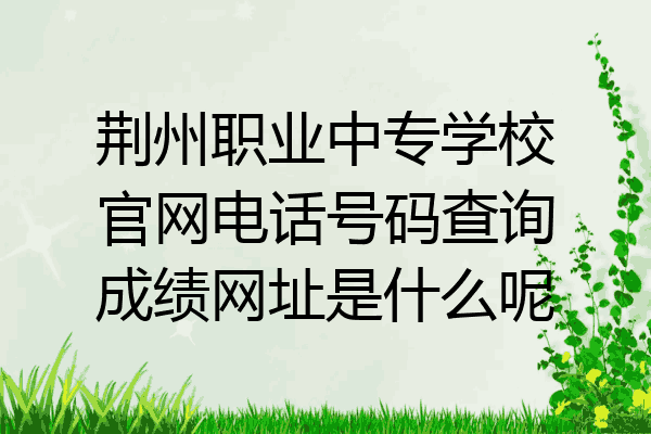 荆州职业中专学校官网电话号码查询成绩网址是什么呢