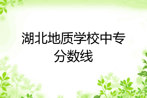 湖北地质学校中专分数线