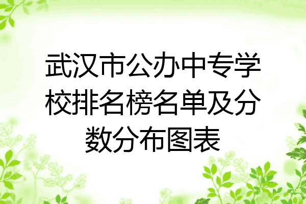 武汉市公办中专学校排名榜名单及分数分布图表