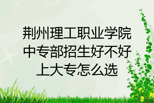 荆州理工职业学院中专部招生好不好上大专怎么选