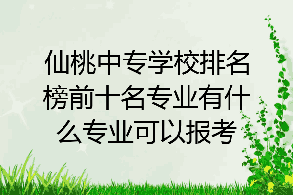 仙桃中专学校排名榜前十名专业有什么专业可以报考