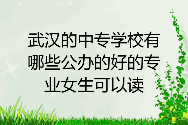 武汉的中专学校有哪些公办的好的专业女生可以读