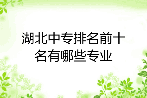 湖北中专排名前十名有哪些专业