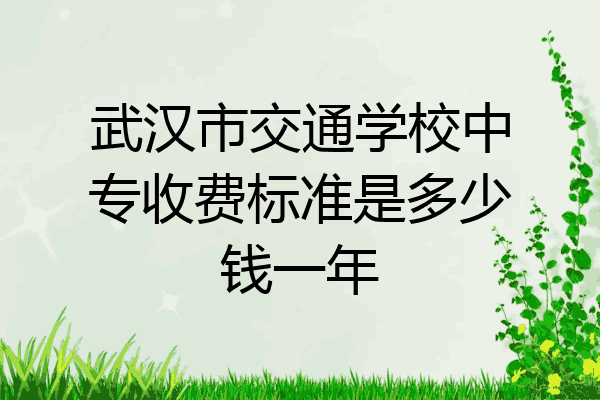 武汉市交通学校中专收费标准是多少钱一年