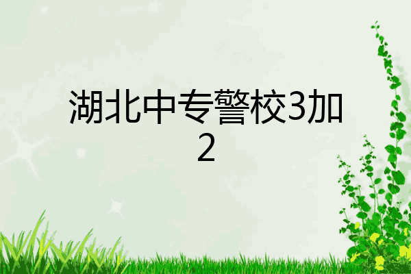 湖北中专警校3加2