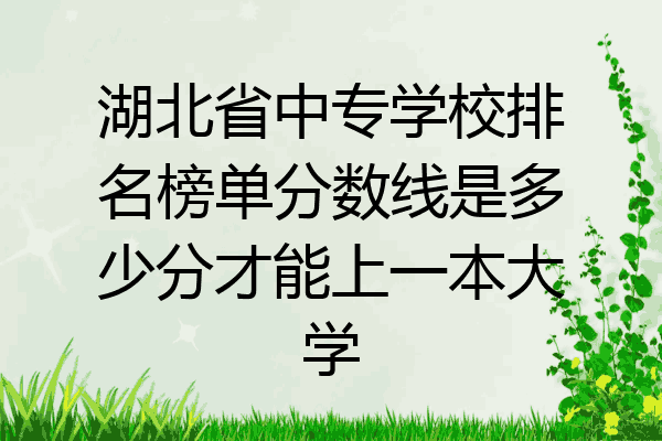 湖北省中专学校排名榜单分数线是多少分才能上一本大学