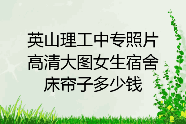 英山理工中专照片高清大图女生宿舍床帘子多少钱