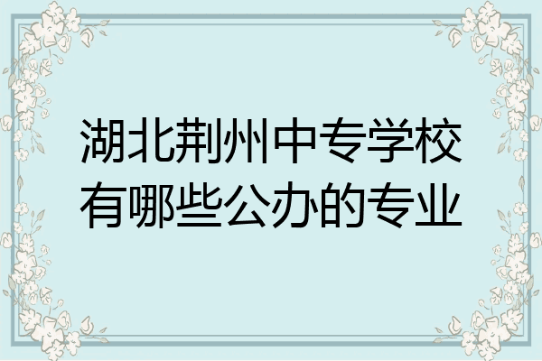 湖北荆州中专学校有哪些公办的专业