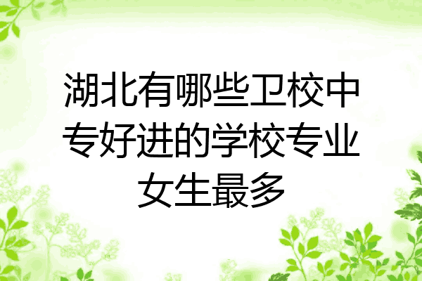 湖北有哪些卫校中专好进的学校专业女生最多