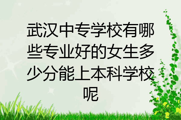 武汉中专学校有哪些专业好的女生多少分能上本科学校呢