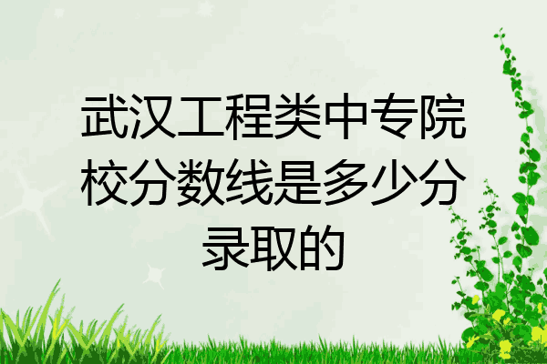 武汉工程类中专院校分数线是多少分录取的