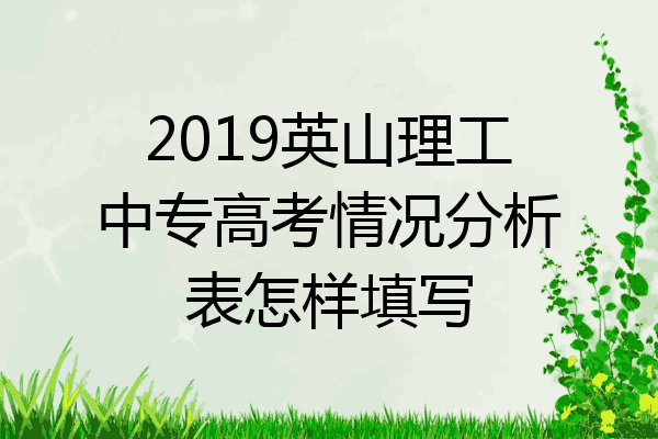 2019英山理工中专高考情况分析表怎样填写