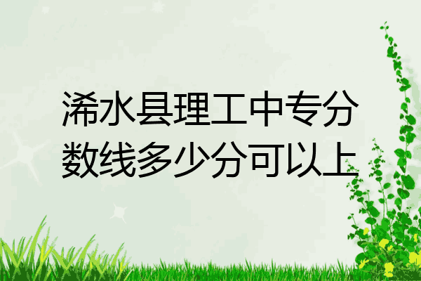 浠水县理工中专分数线多少分可以上