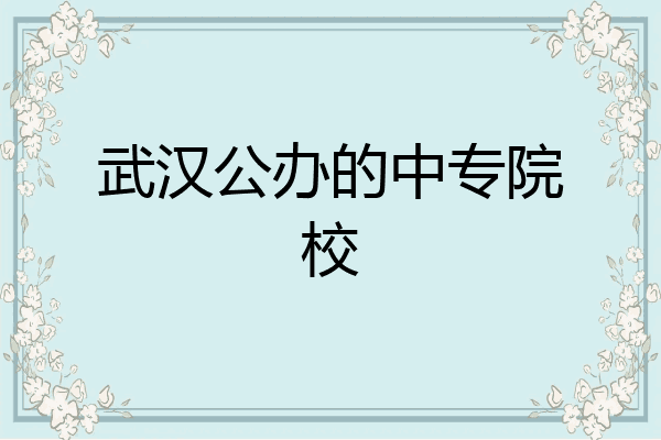 武汉公办的中专院校