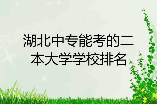 湖北中专能考的二本大学学校排名