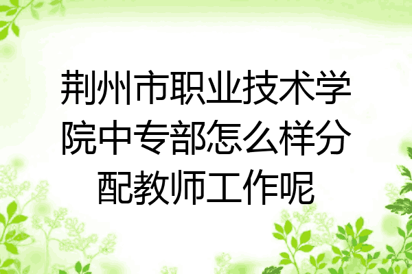 荆州市职业技术学院中专部怎么样分配教师工作呢