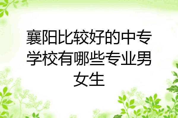襄阳比较好的中专学校有哪些专业男女生
