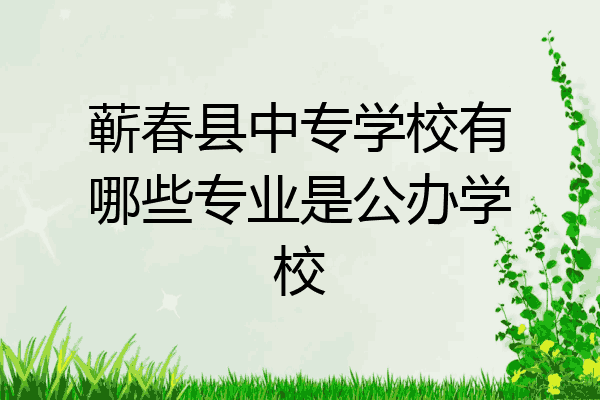 蕲春县中专学校有哪些专业是公办学校
