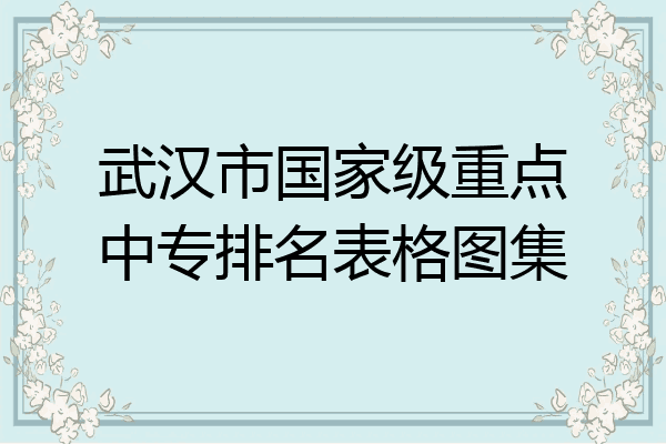 武汉市国家级重点中专排名表格图集