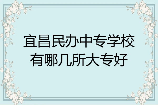 宜昌民办中专学校有哪几所大专好