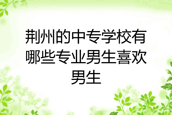 荆州的中专学校有哪些专业男生喜欢男生