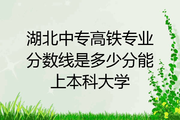 湖北中专高铁专业分数线是多少分能上本科大学