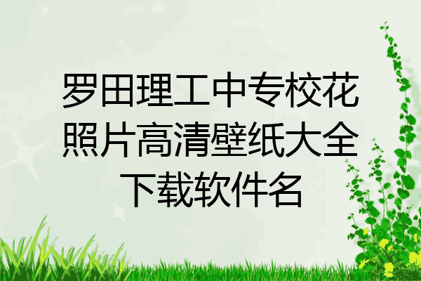 罗田理工中专校花照片高清壁纸大全下载软件名