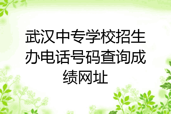 武汉中专学校招生办电话号码查询成绩网址