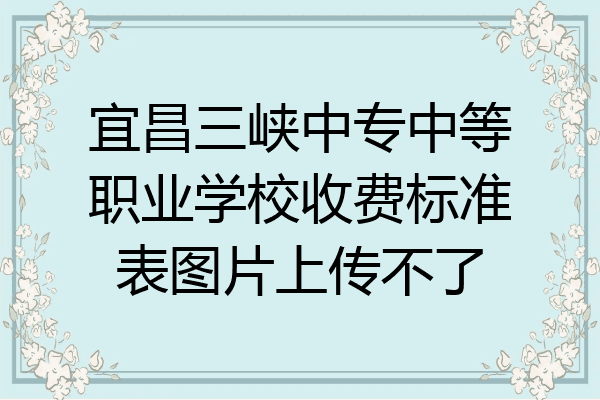 宜昌三峡中专中等职业学校收费标准表图片上传不了