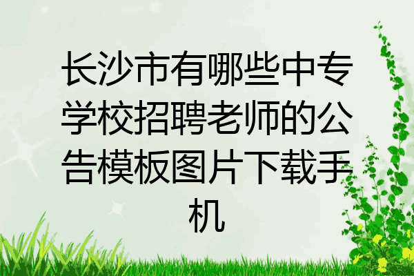 长沙市有哪些中专学校招聘老师的公告模板图片下载手机