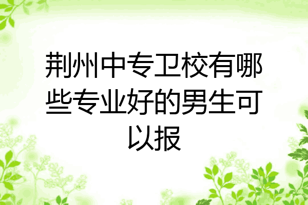 荆州中专卫校有哪些专业好的男生可以报