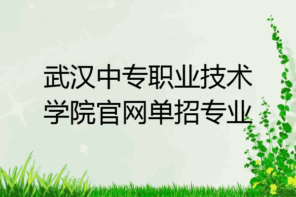 武汉中专职业技术学院官网单招专业