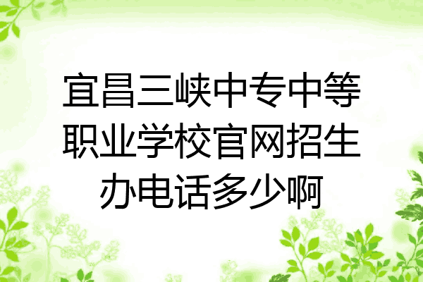 宜昌三峡中专中等职业学校官网招生办电话多少啊