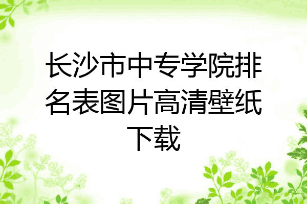 长沙市中专学院排名表图片高清壁纸下载