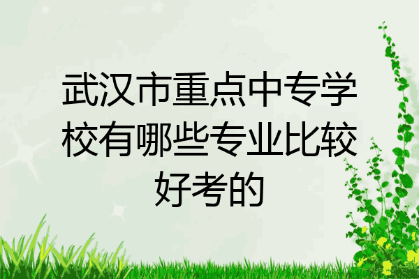 武汉市重点中专学校有哪些专业比较好考的
