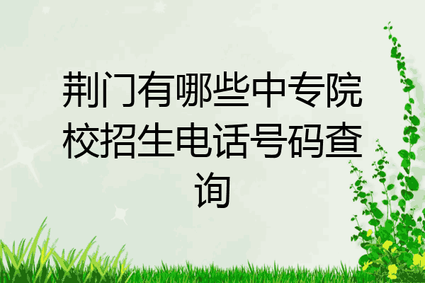 荆门有哪些中专院校招生电话号码查询