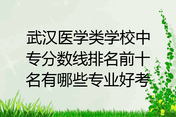 武汉医学类学校中专分数线排名前十名有哪些专业好考