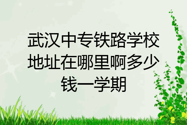 武汉中专铁路学校地址在哪里啊多少钱一学期
