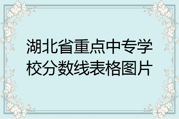 湖北省重点中专学校分数线表格图片