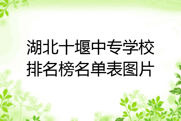 湖北十堰中专学校排名榜名单表图片