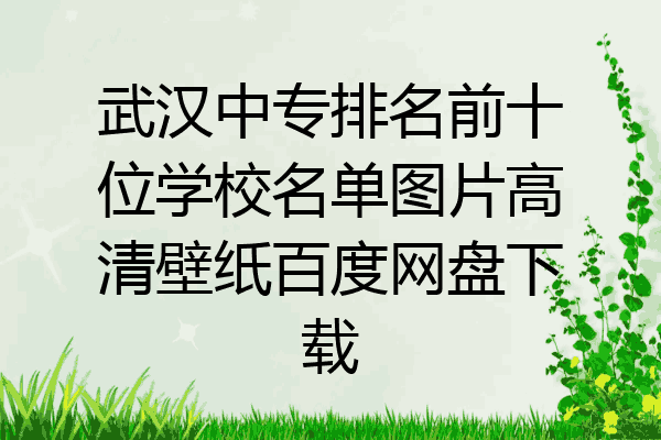 武汉中专排名前十位学校名单图片高清壁纸百度网盘下载