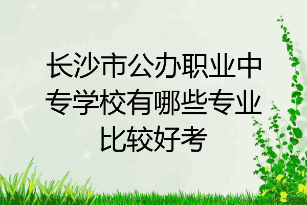 长沙市公办职业中专学校有哪些专业比较好考