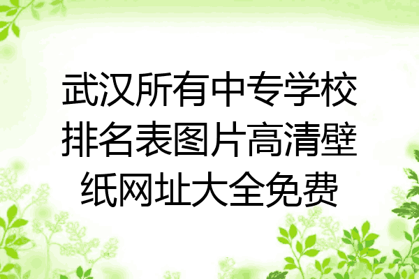 武汉所有中专学校排名表图片高清壁纸网址大全免费