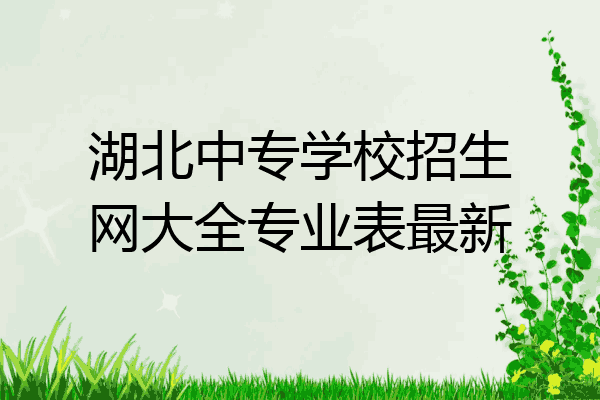 湖北中专学校招生网大全专业表最新
