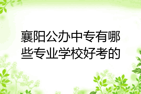 襄阳公办中专有哪些专业学校好考的