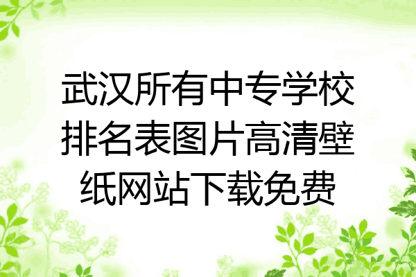 武汉所有中专学校排名表图片高清壁纸网站下载免费