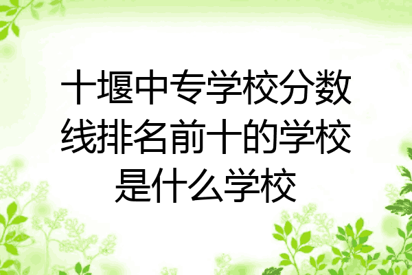 十堰中专学校分数线排名前十的学校是什么学校