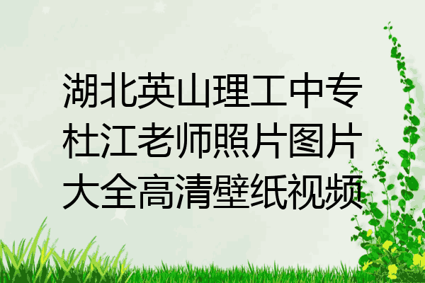 湖北英山理工中专杜江老师照片图片大全高清壁纸视频